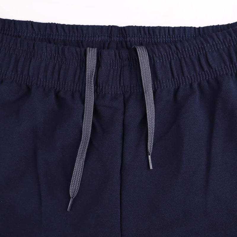 JEEING GEAR Men's Bodybuilding Workout Gym Shorts 5" Inseam Sports Cotton with Pocket Navy Blue Color Size M - Image 5